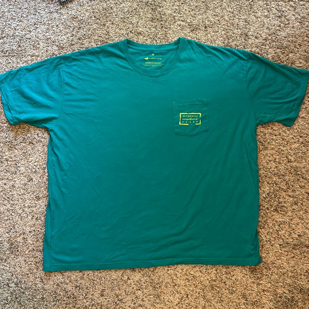 Men’s Southern Marsh Turquoise T-Shirt, Duck, front pocket, NWOT